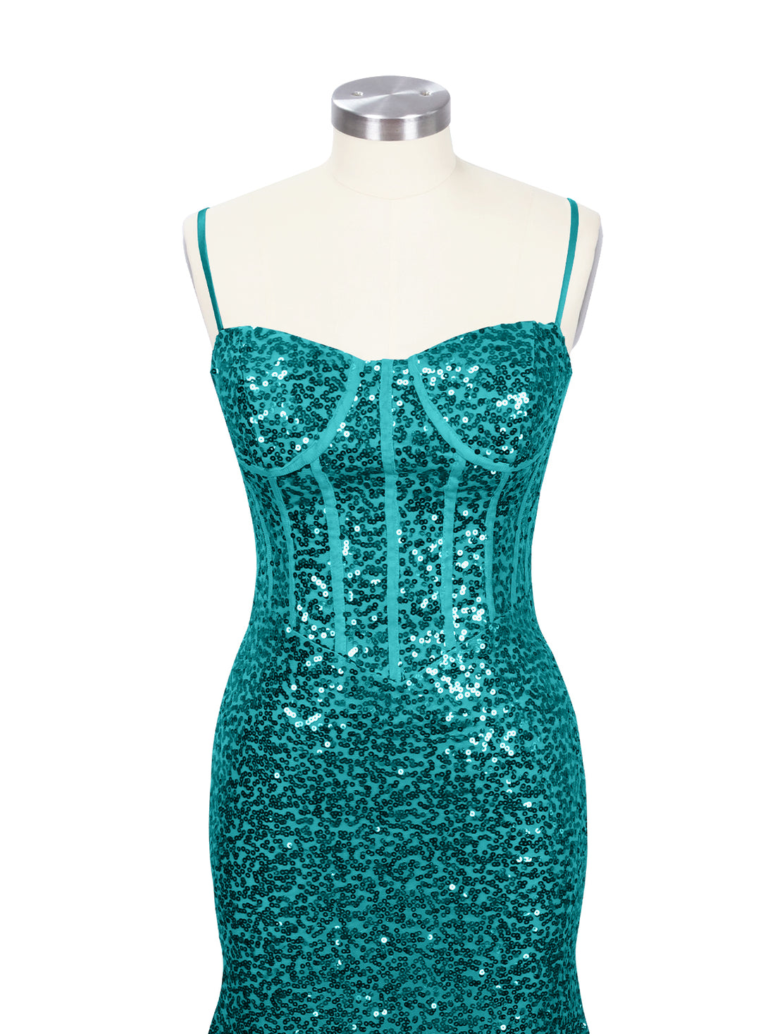 Spaghetti Sheath Prom Dress 