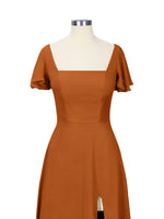 Flutter Sleeves Bridesmaid Dress 