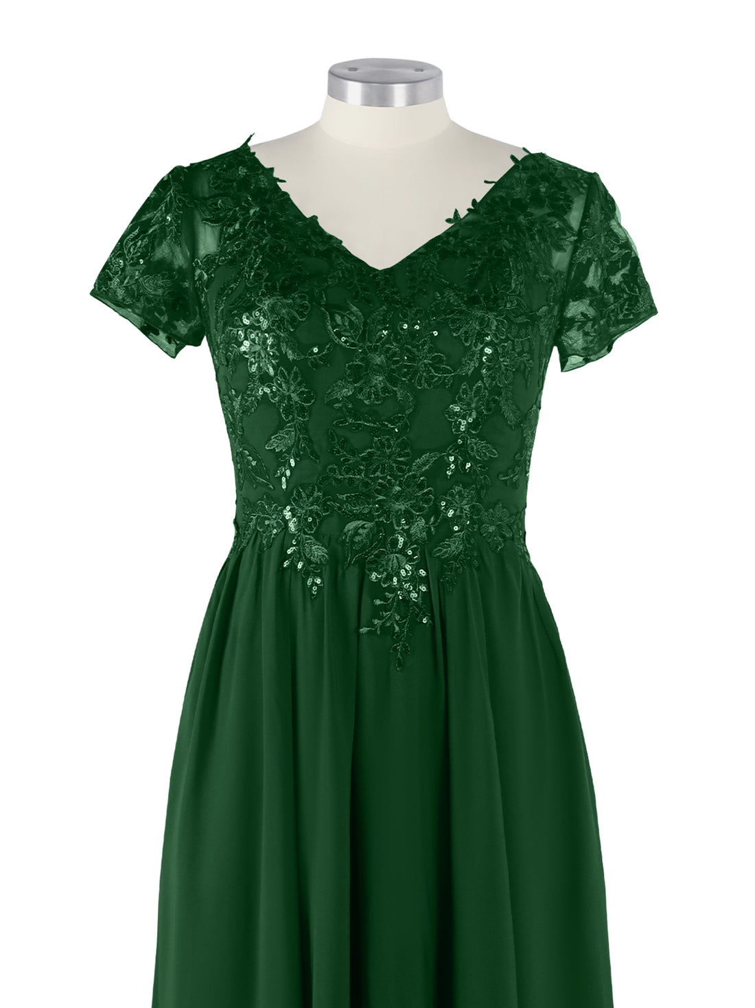Short Sleeves Chiffon Dress 