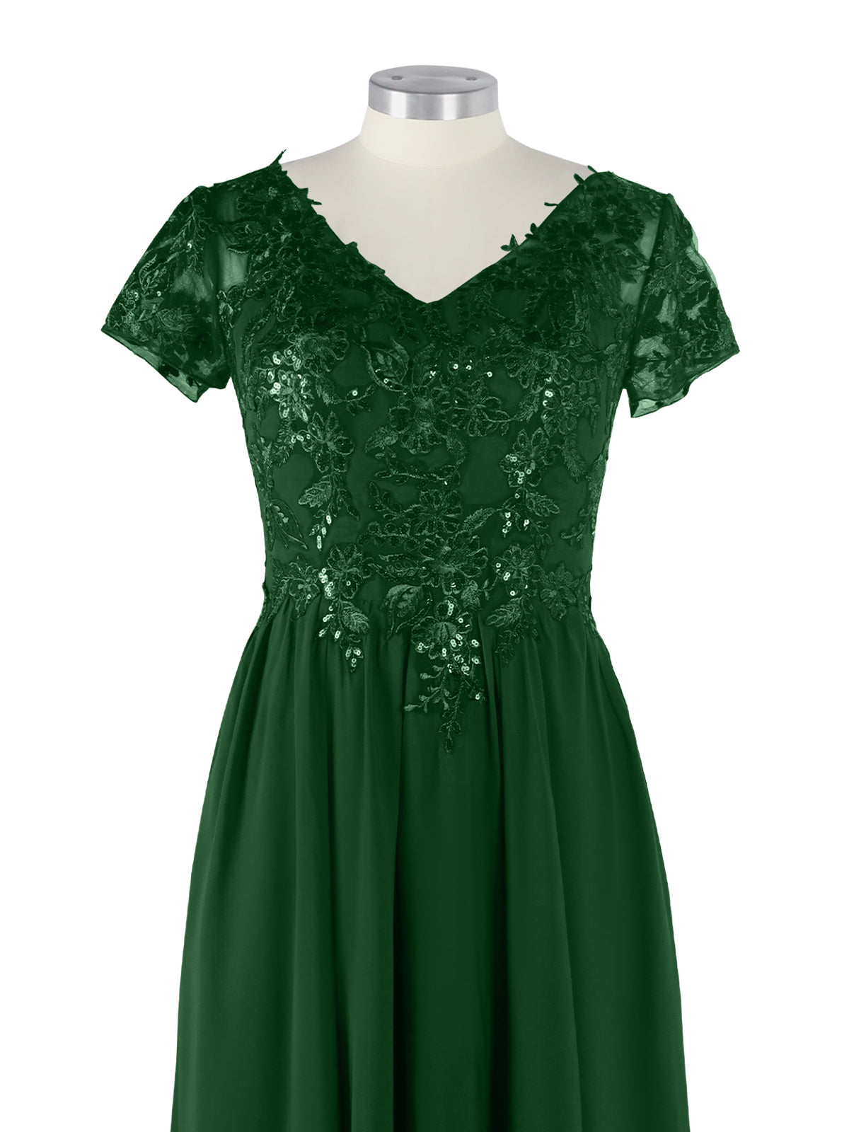 Short Sleeves Chiffon Dress 