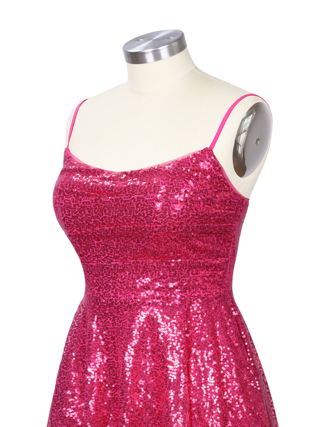Sequin Scoop Neckline Mini Dress 