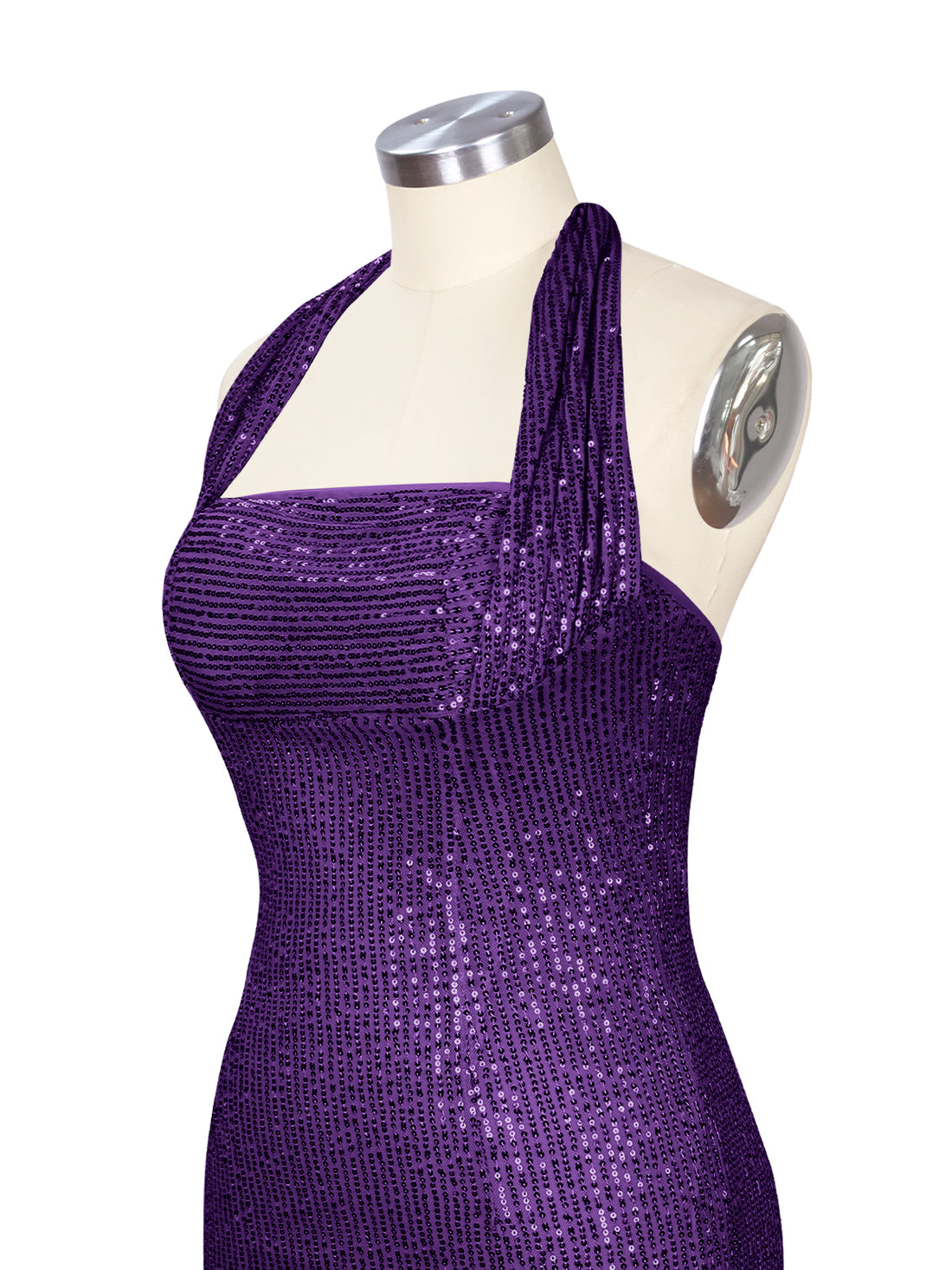 Halter Sequin Sheath Mini Dress 