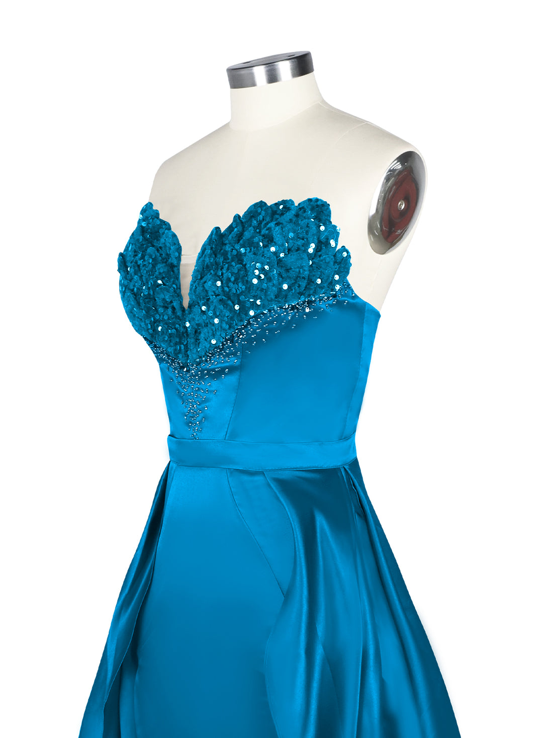 Strapless Sequin Prom Dress 