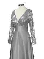 Long Sleeveless Sequin Prom Dress 