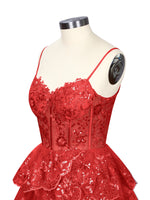 Sequin Appliques Mini Dress 