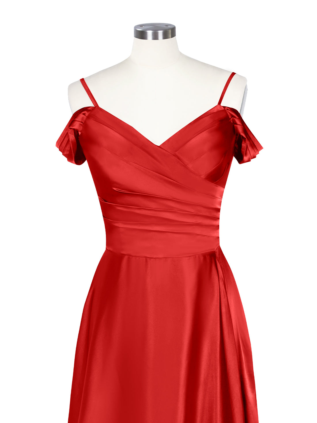 Silk-Like Pleated Prom Dress 