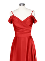 Silk-Like Pleated Prom Dress 
