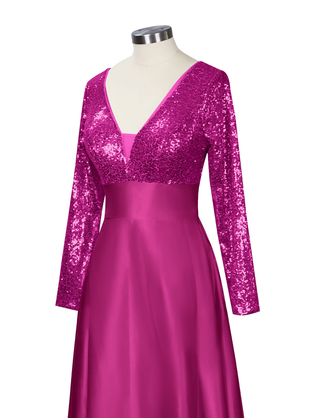 Long Sleeveless Sequin Prom Dress 