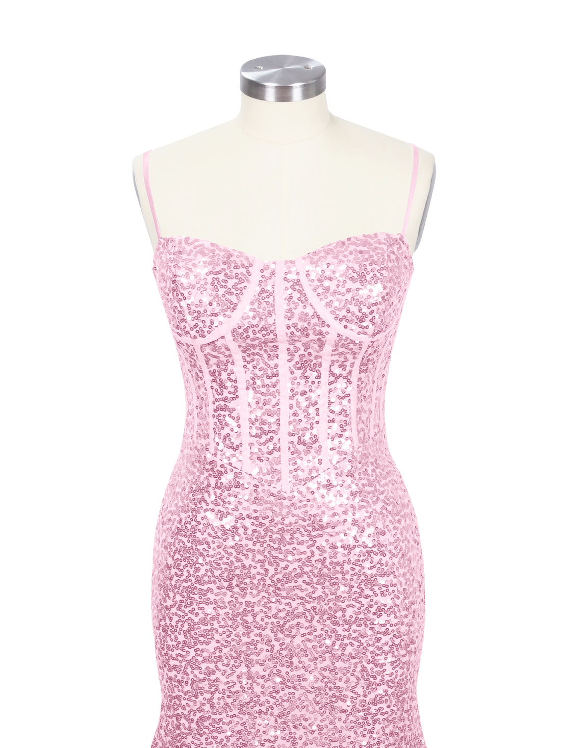 Spaghetti Sheath Prom Dress 