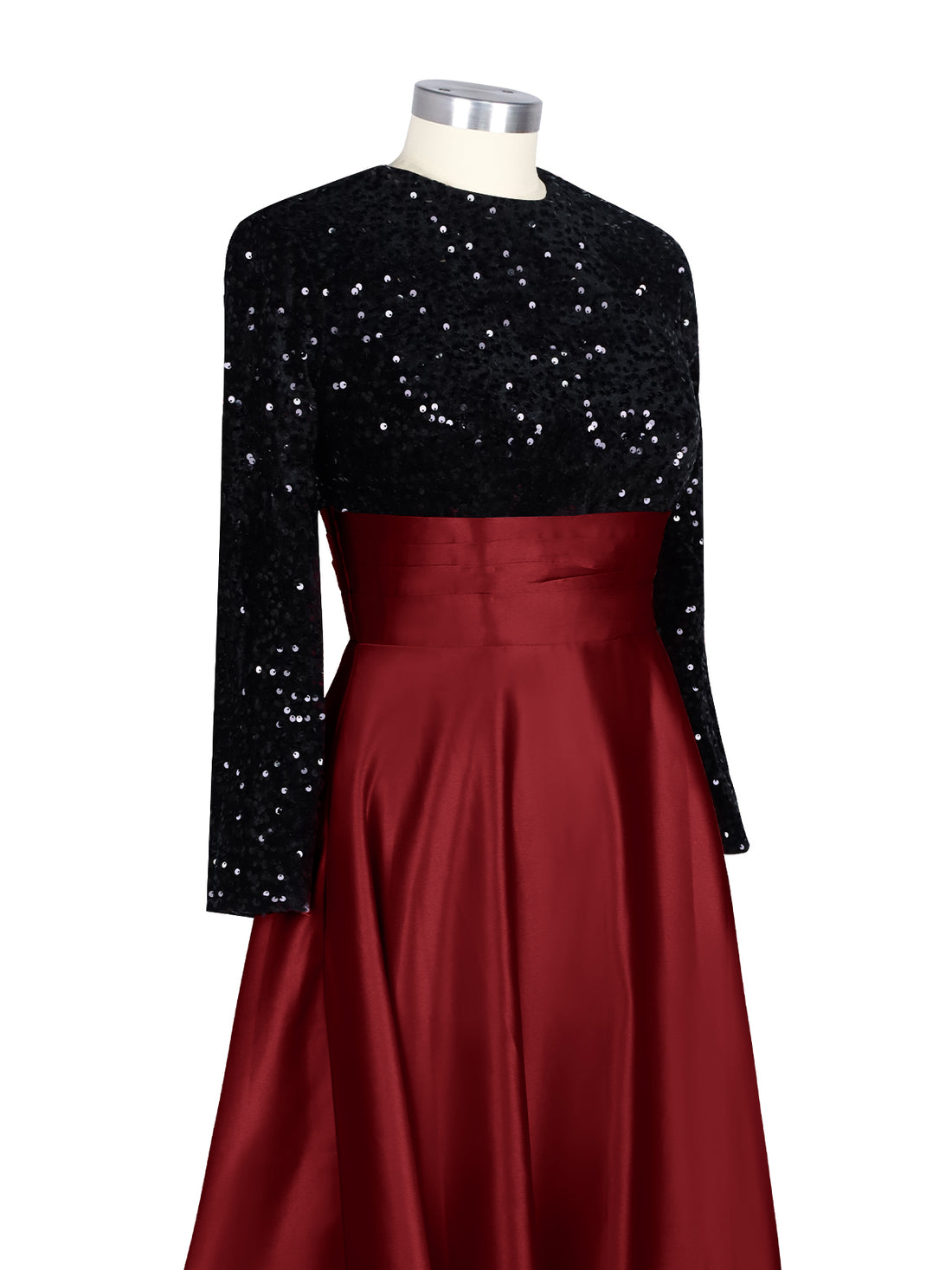 Sequin Jewel Neckline Prom Dress 
