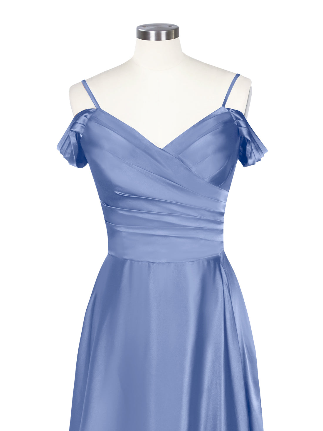 Silk-Like Pleated Prom Dress 
