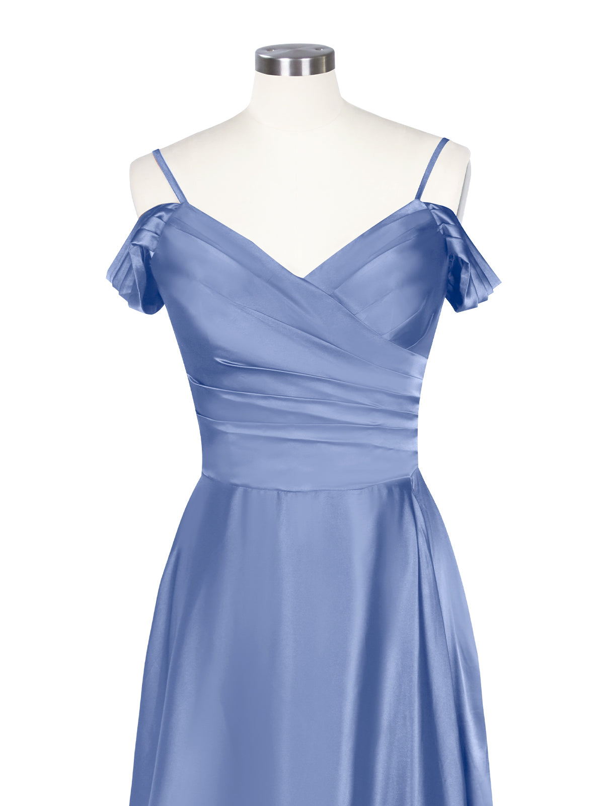 Silk-Like Pleated Prom Dress 
