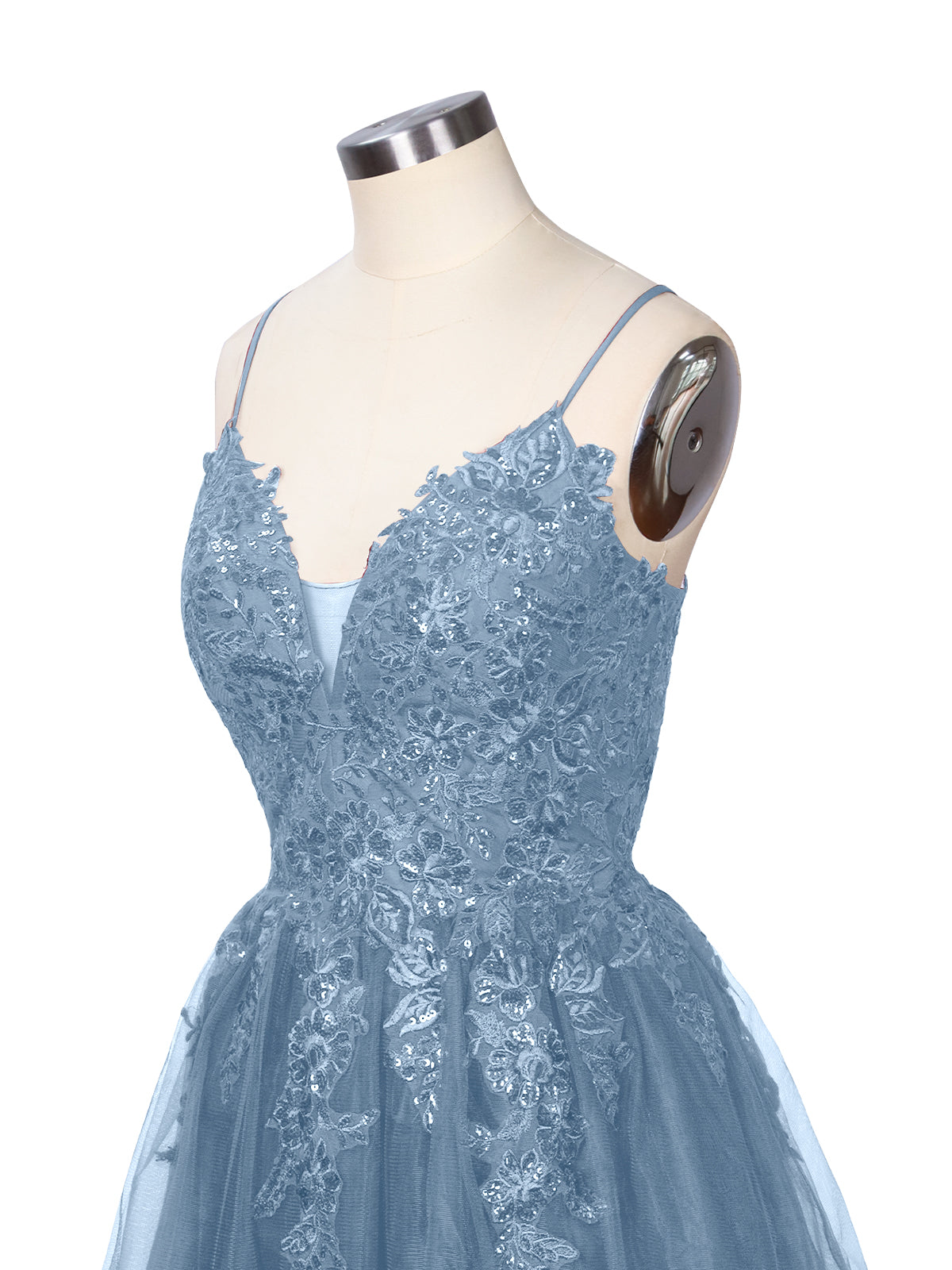 Applique Soft Tulle Mini Dress 