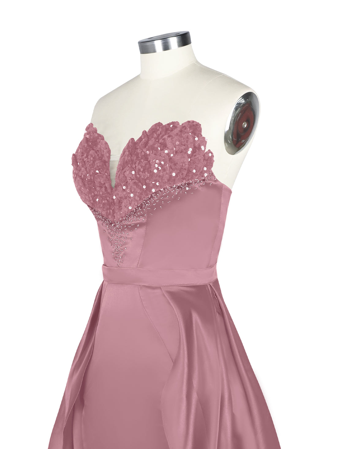 Strapless Sequin Prom Dress 