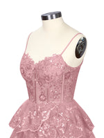Sequin Appliques Mini Dress 