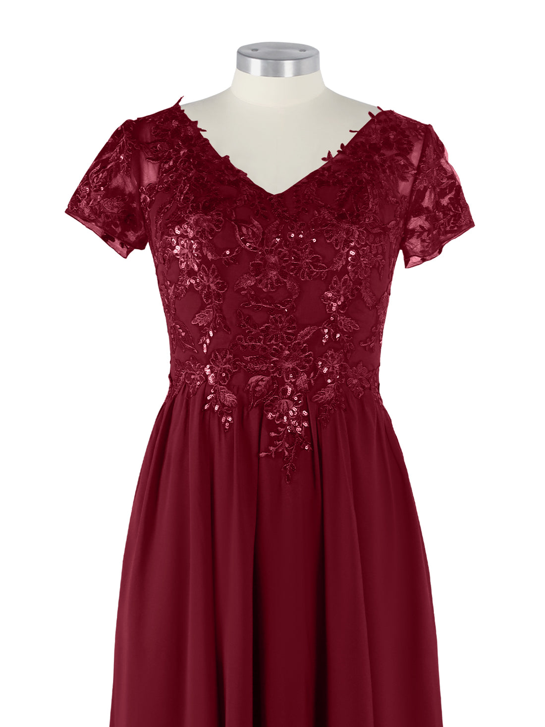 Short Sleeves Chiffon Dress 