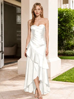 Strapless Prom Dress with Tiered Ruffles 