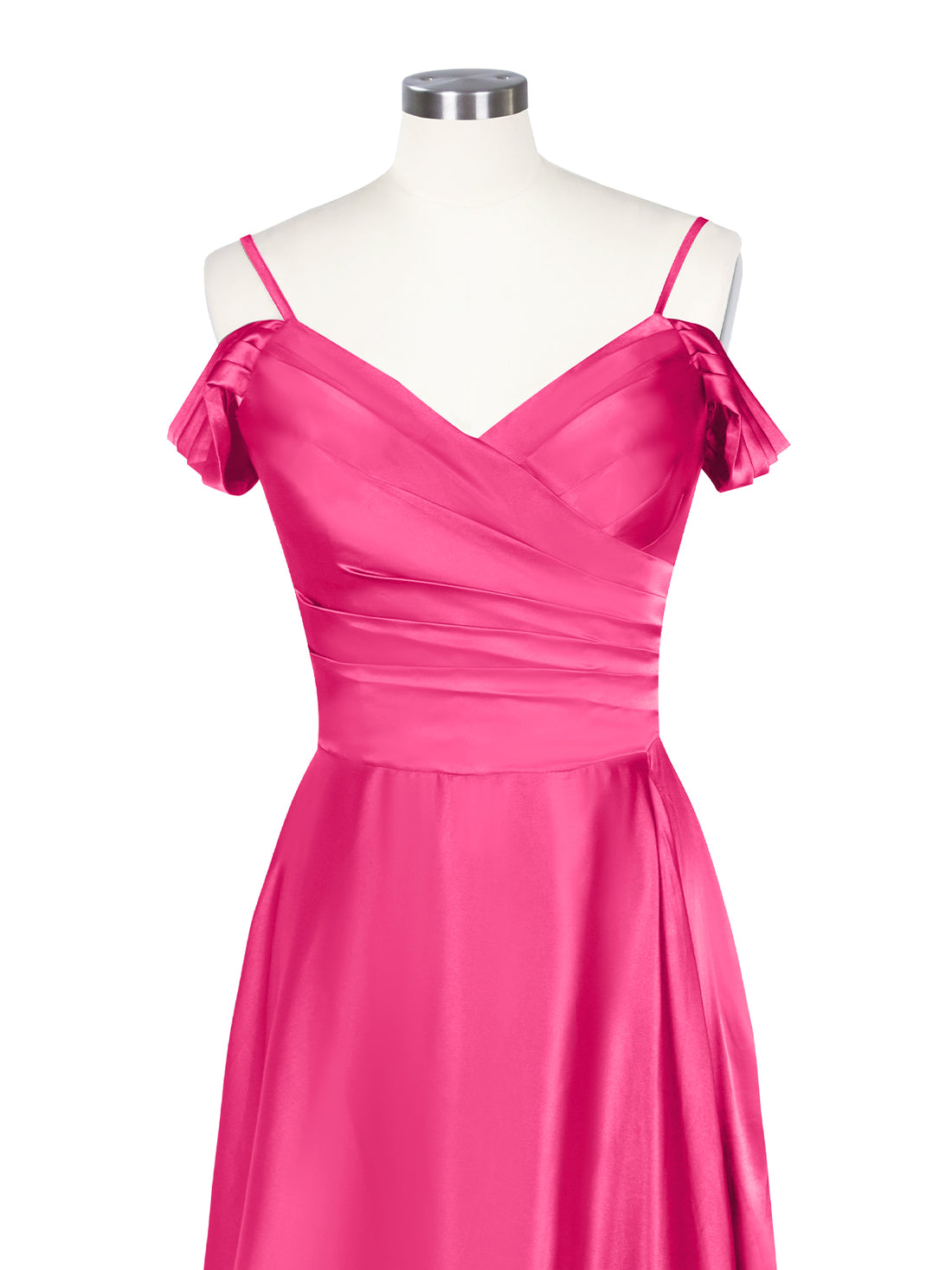 Silk-Like Pleated Prom Dress 