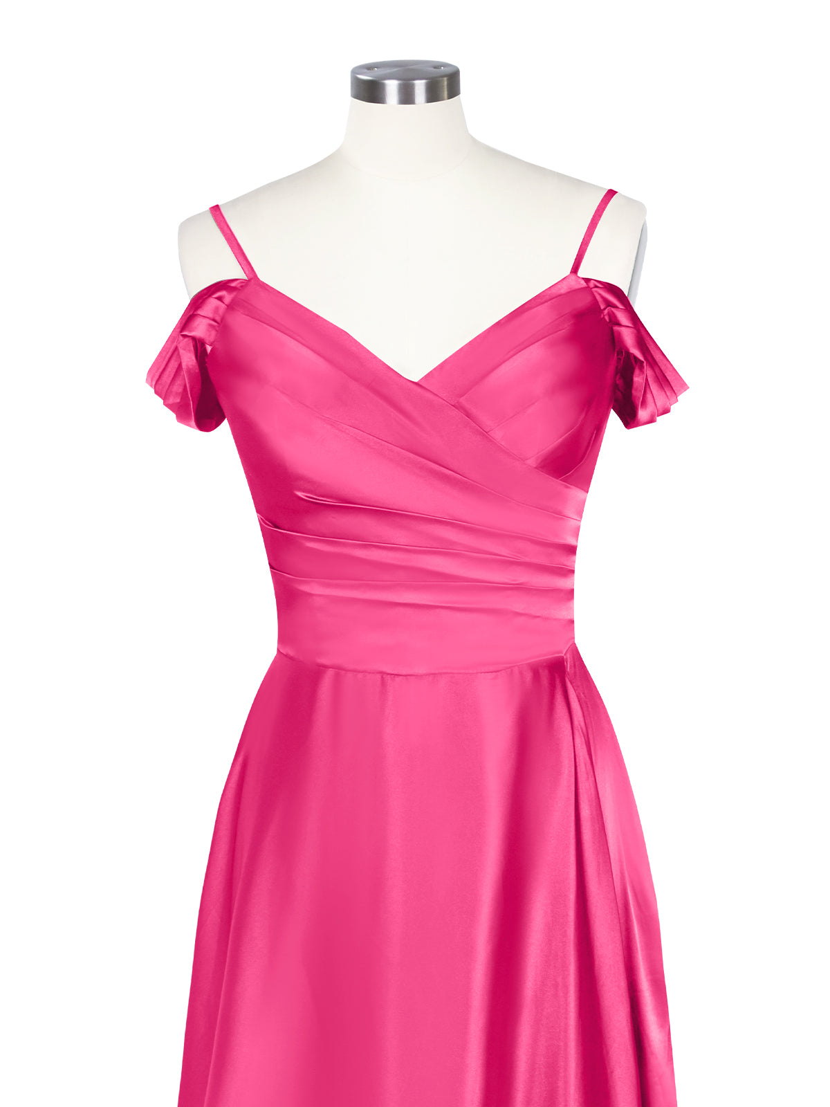 Silk-Like Pleated Prom Dress 