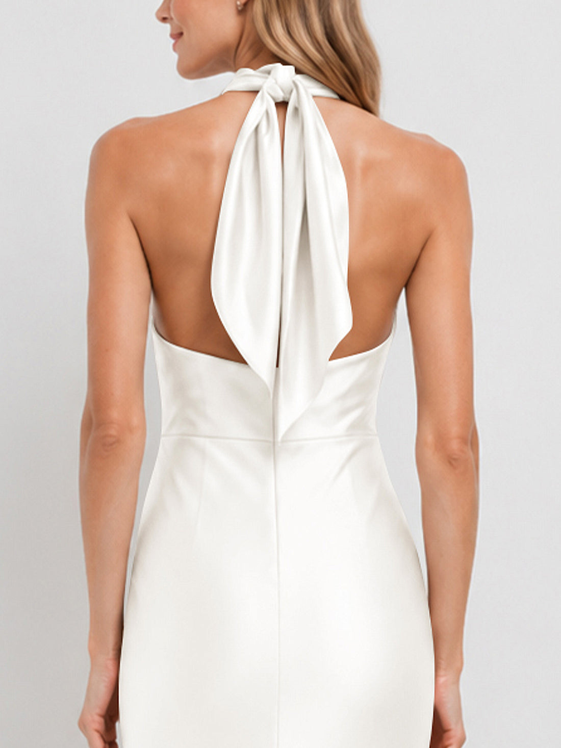 Silk-like Bridesmaid Dress with 3D Floral