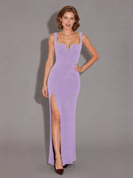 Sheath Prom Dress with Crystal Trim 