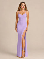 Sheath Prom Dress with Double Spaghetti Straps 