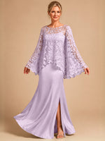Two-piece Mother of the Bride Dress with Lace Top 
