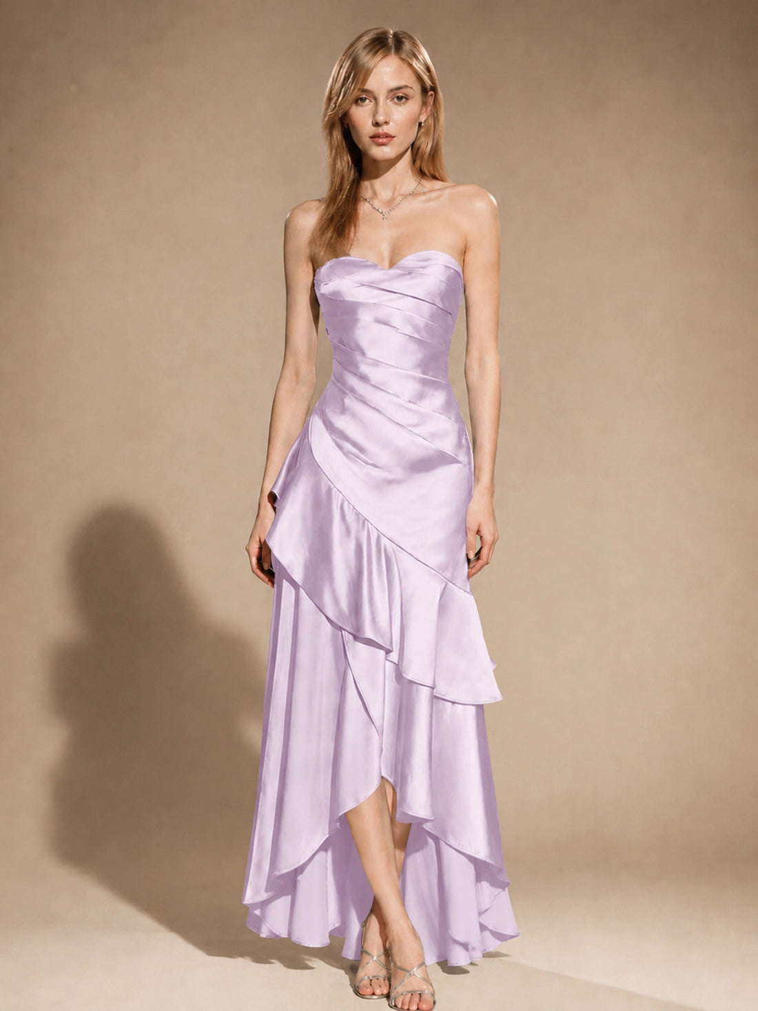 Strapless Prom Dress with Tiered Ruffles 