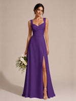 Sweetheart Neckline Bridesmaid Dress with Wide Straps