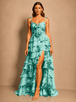 Floral Pattern High-low Dress 