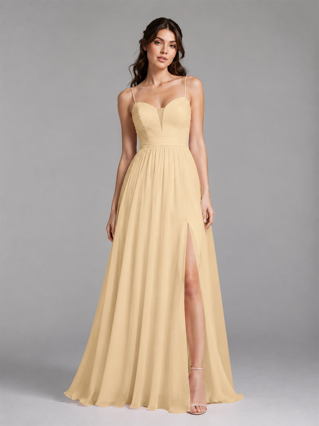 A-Line Bridesmaid Dress with Spaghetti Straps