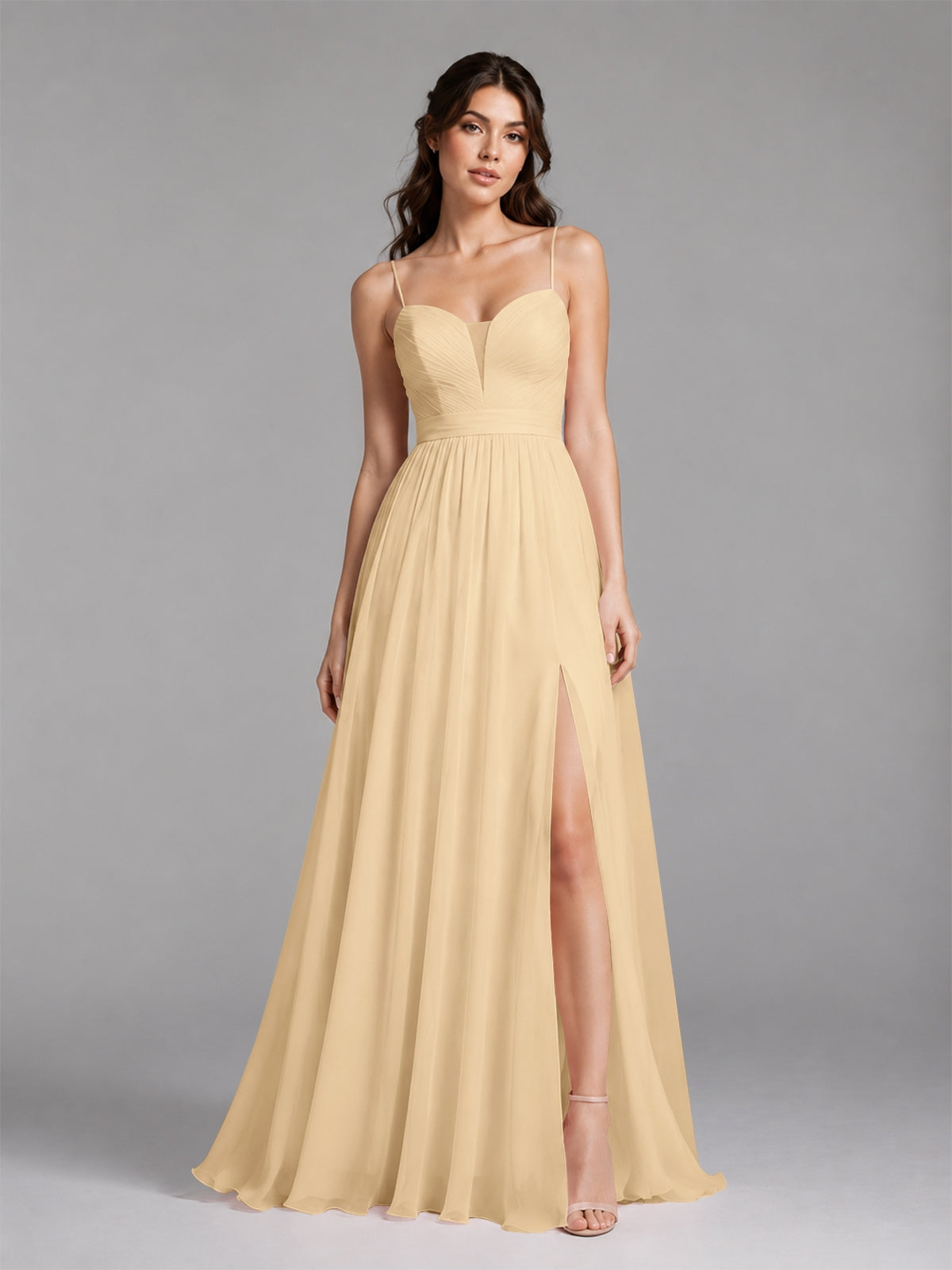 A-Line Bridesmaid Dress with Spaghetti Straps