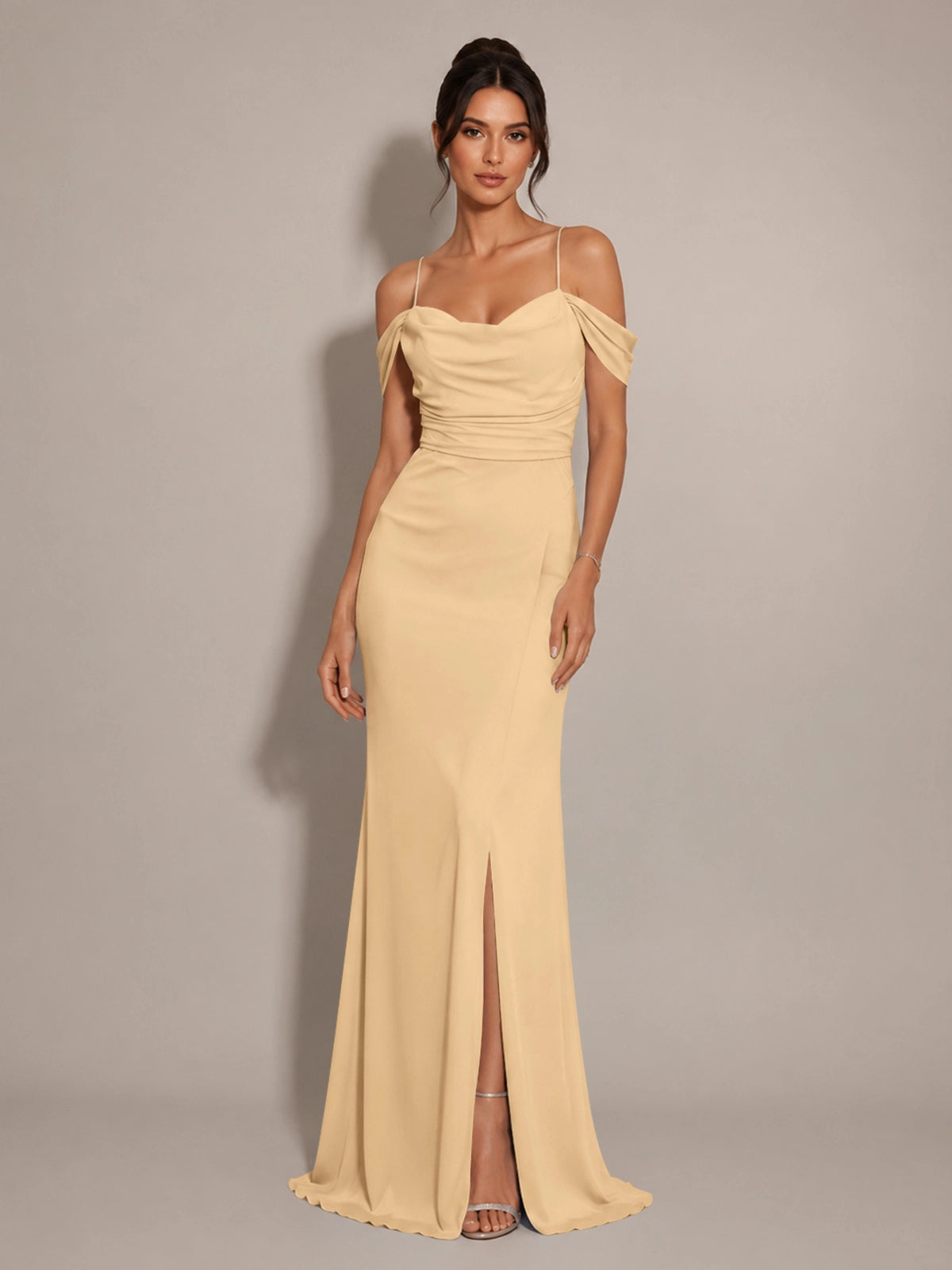Trumpet Bridesmaid Dress with Slit
