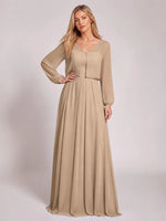 Two-Piece Square Neckline Bridesmaid Dress with Jacket