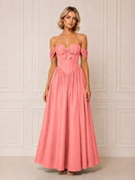 A-line Bridesmaid Dress with Bow Detail 