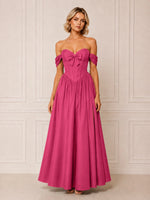A-line Bridesmaid Dress with Bow Detail 