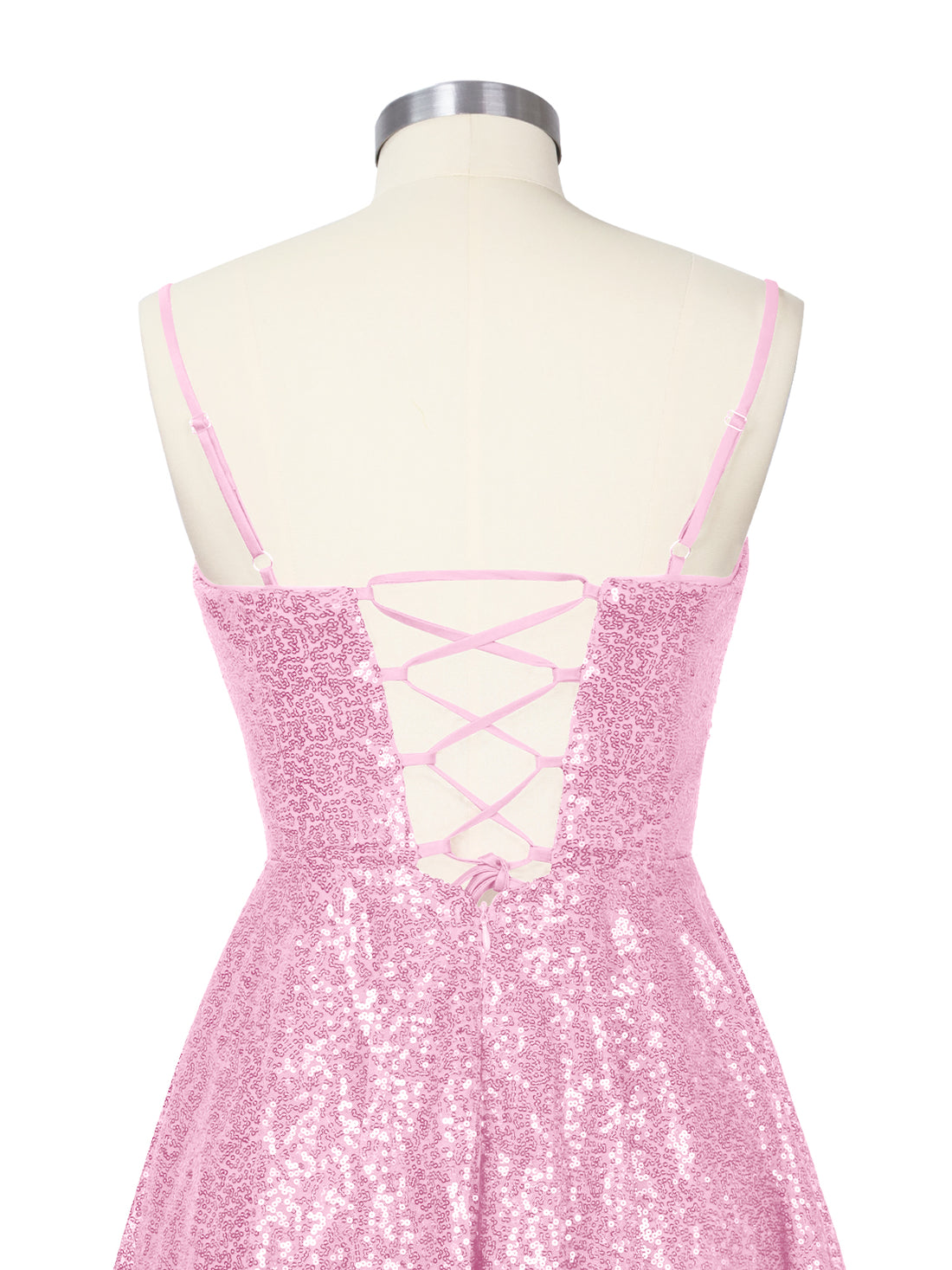 Sequin Scoop Neckline Mini Dress 