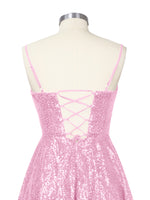 Sequin Scoop Neckline Mini Dress 