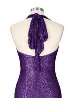 Halter Sequin Sheath Mini Dress 