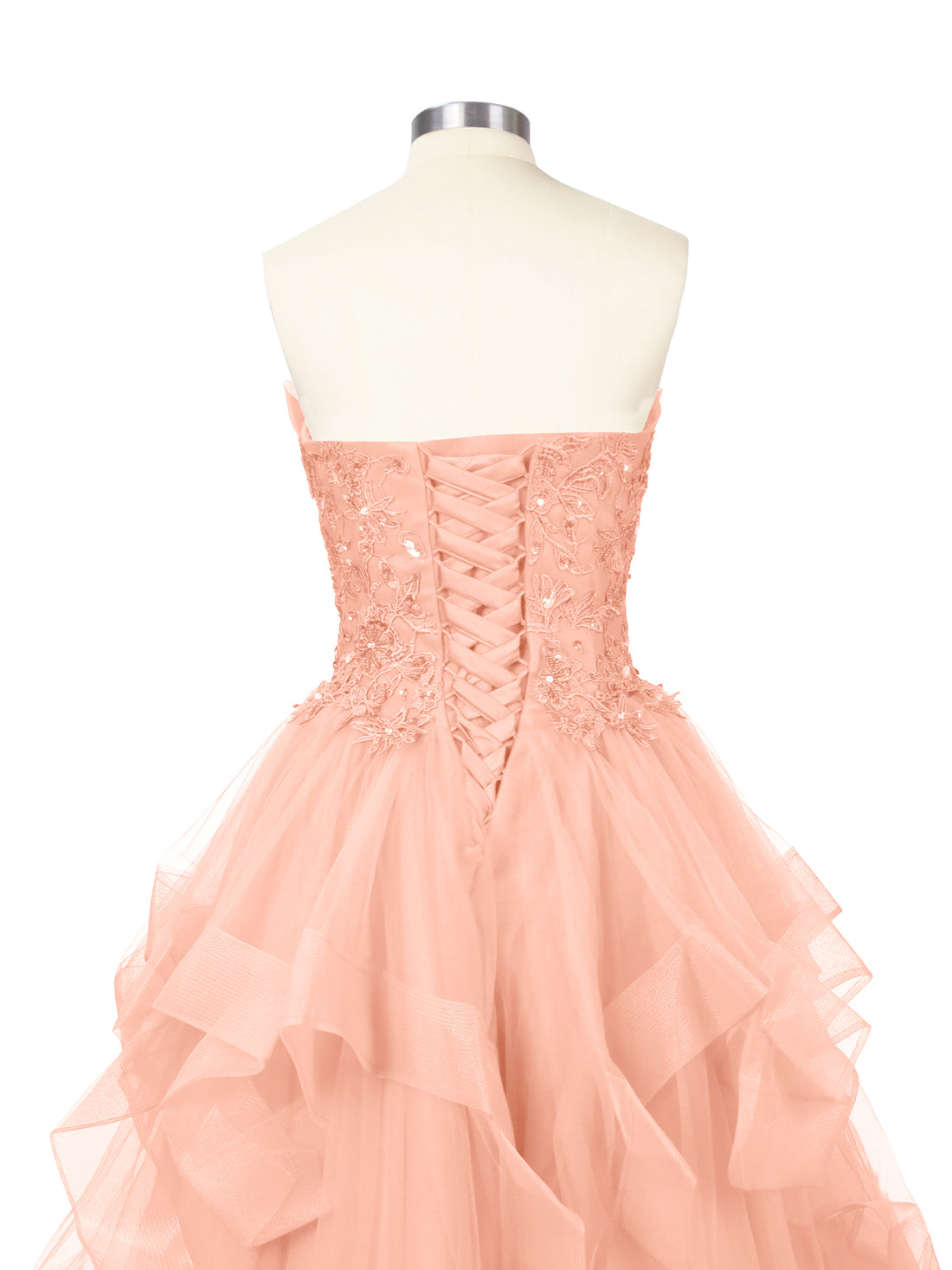 Tiered Strapless Prom Dress 