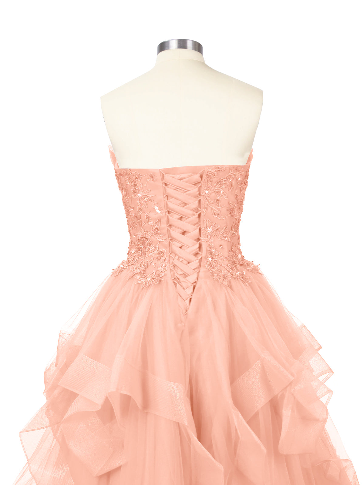 Tiered Strapless Prom Dress 