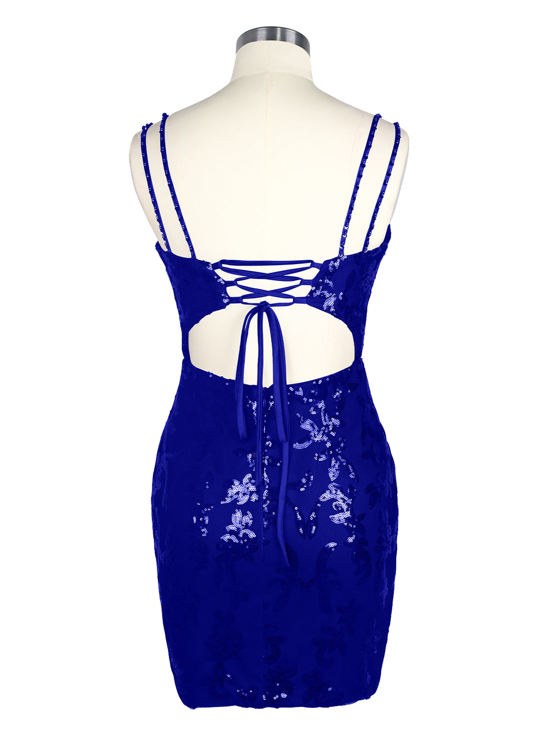 Double Spaghetti Bodycon Mini Dress 
