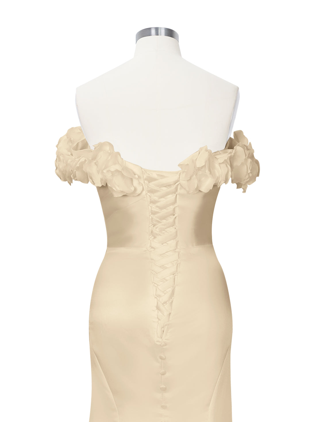 3D Floral Sheath Wedding Dress 