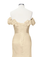 3D Floral Sheath Wedding Dress 
