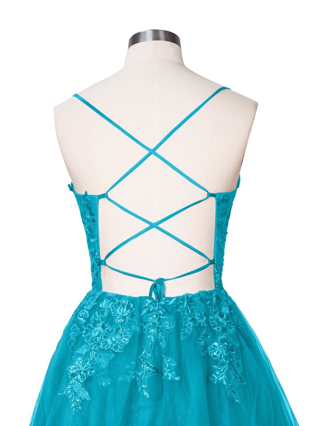 Applique Soft Tulle Mini Dress 