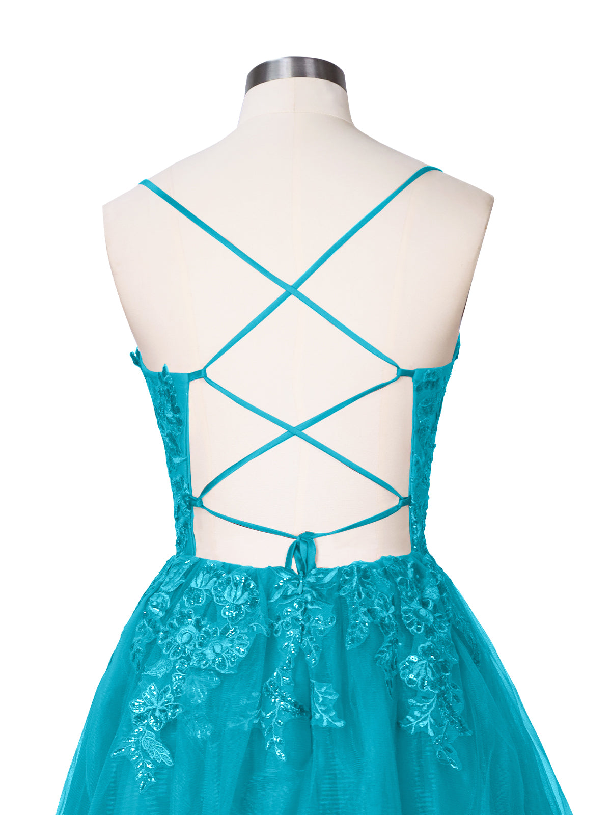 Applique Soft Tulle Mini Dress 