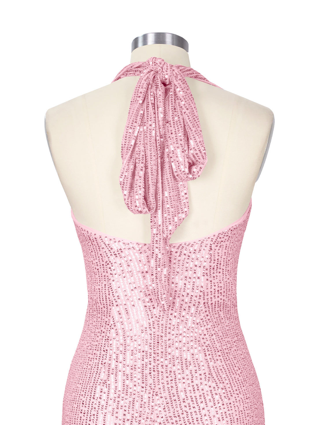 Halter Sequin Sheath Mini Dress 