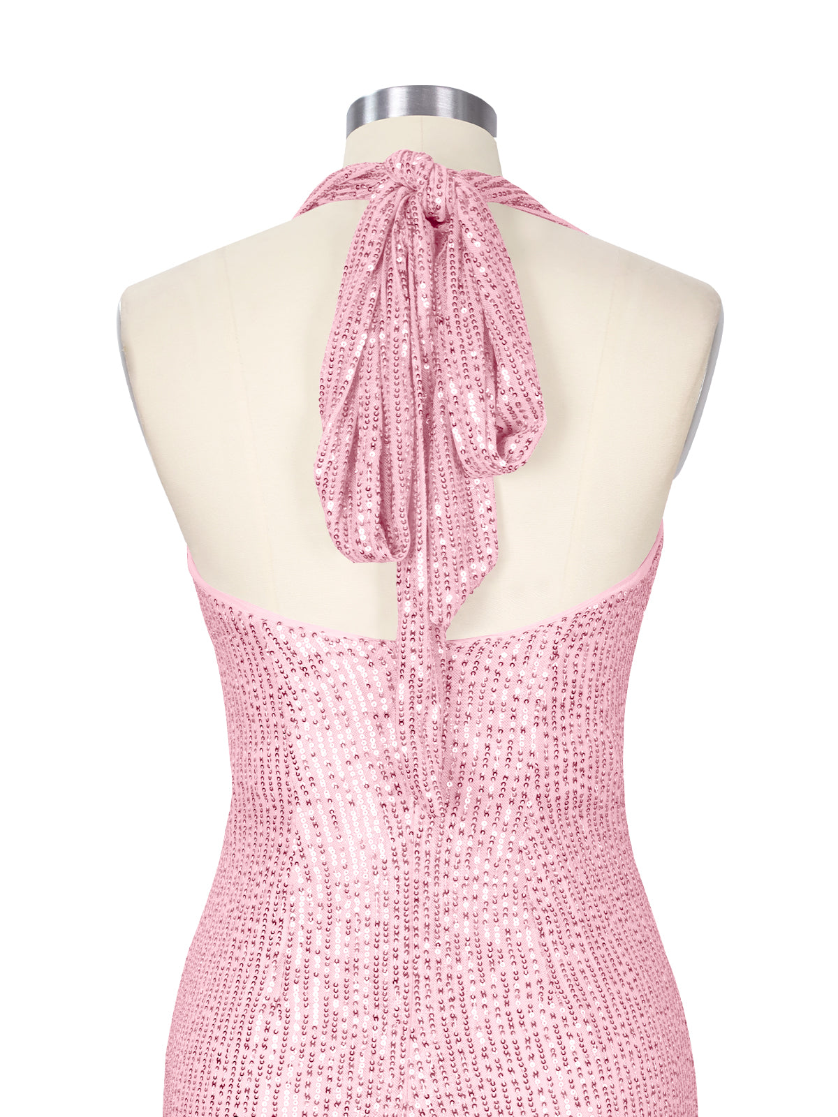 Halter Sequin Sheath Mini Dress 