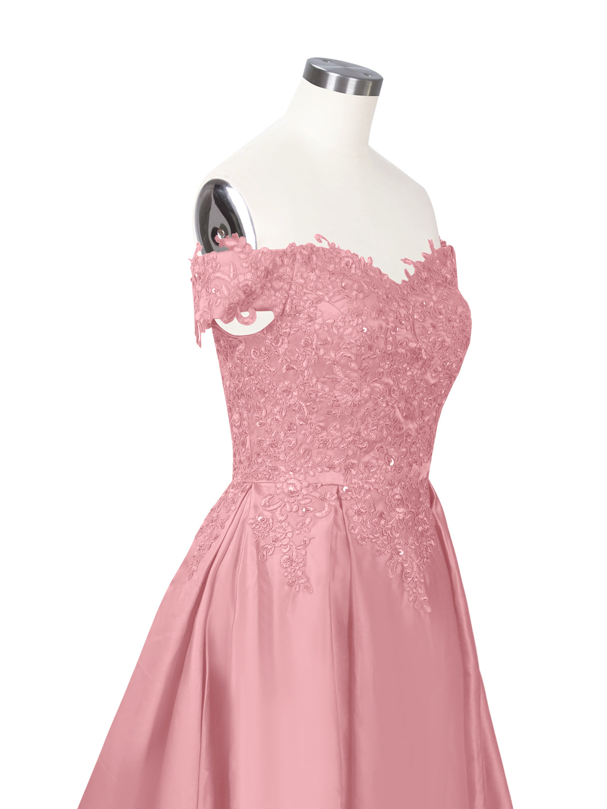 Applique Bodice Prom Dress 