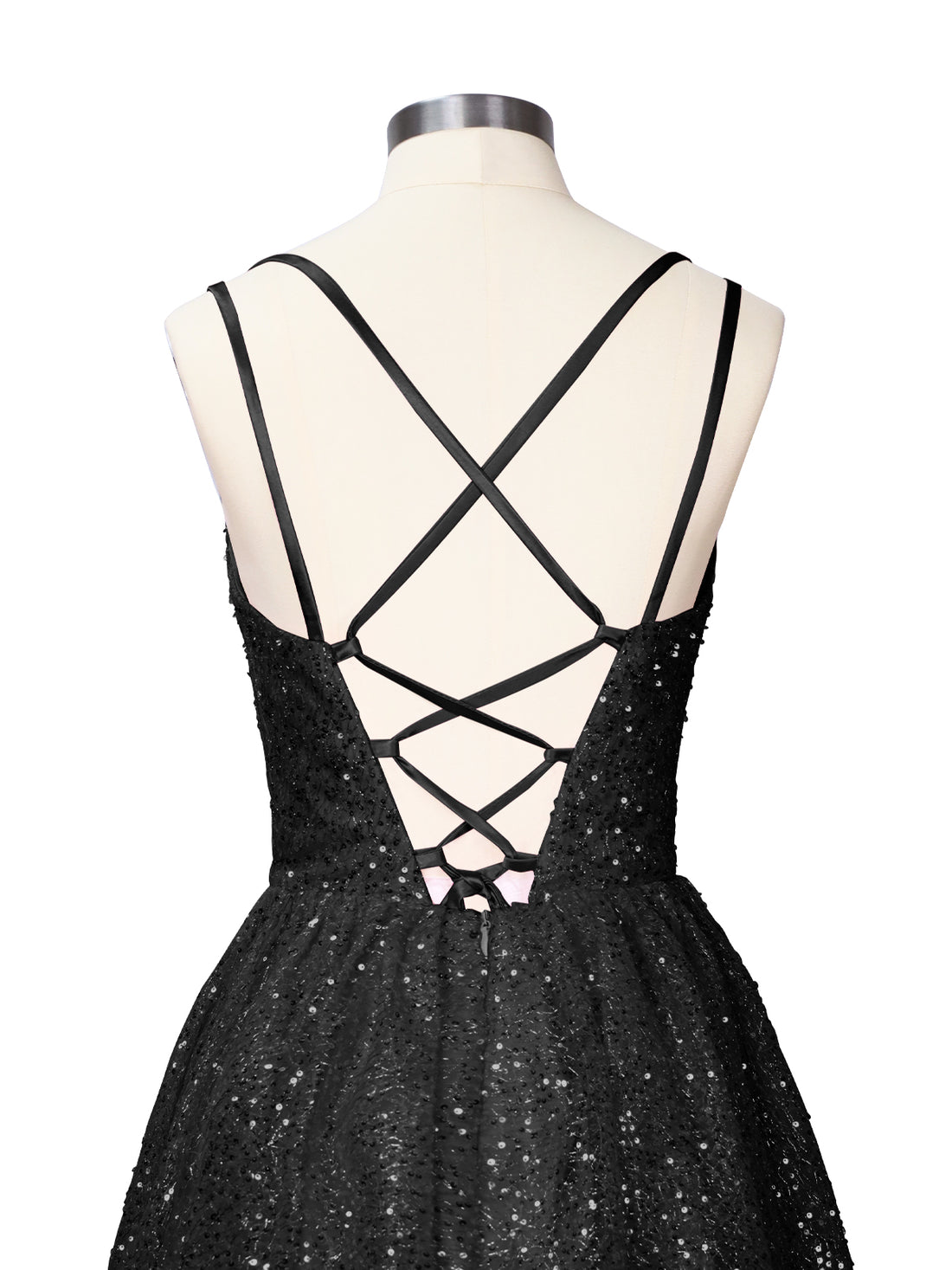 Sparkly Sequined A-line Mini Dress 